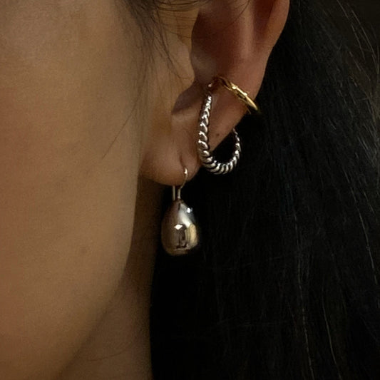 Two-Tone Twisted Rope Ear Cuff