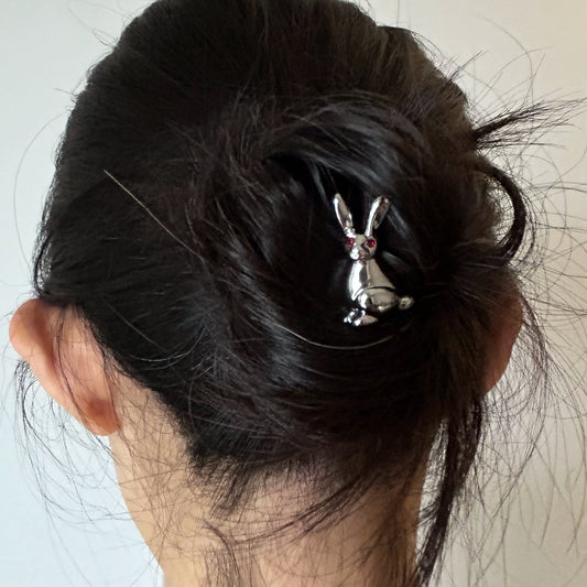 Metal Bunny Hair Pin