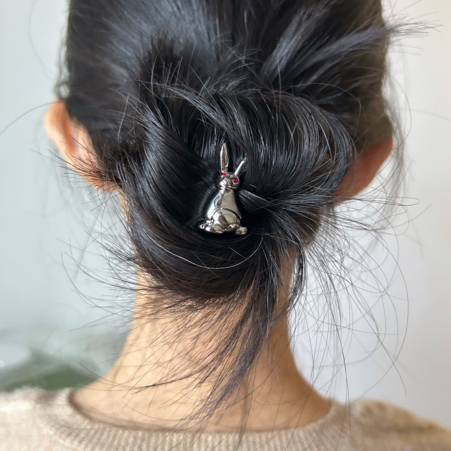 Metal Bunny Hair Pin