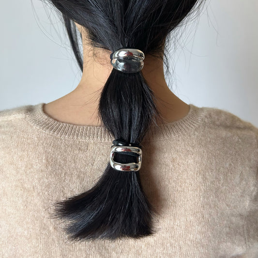 Metal and transparent resin Hair Cuff set