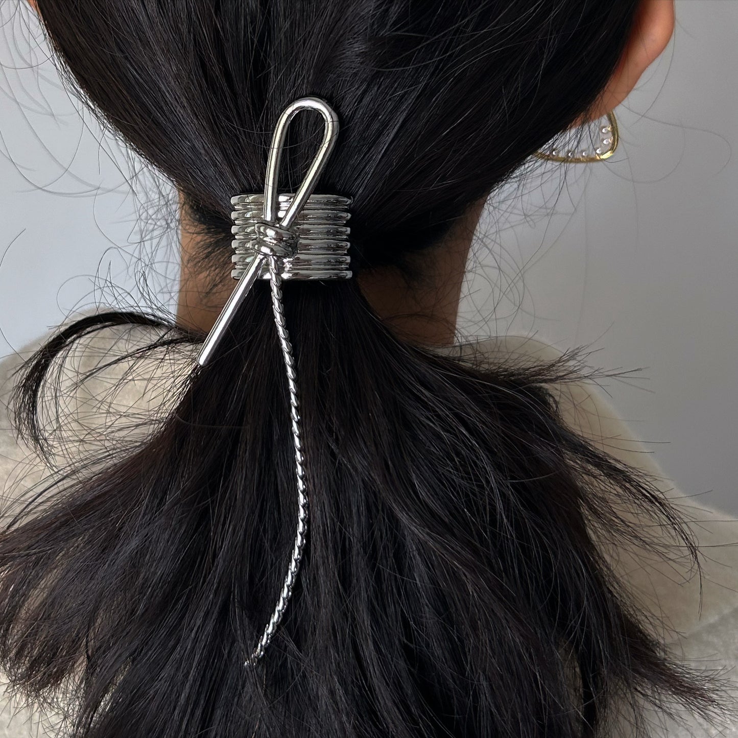 Knotted Metal Rope Hair Pin