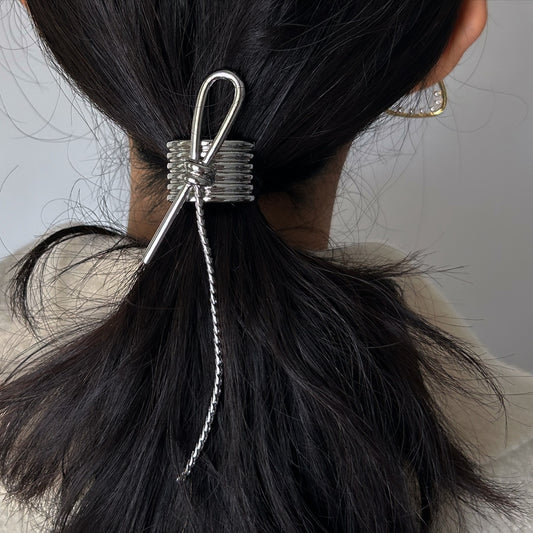Knotted Metal Rope Hair Pin