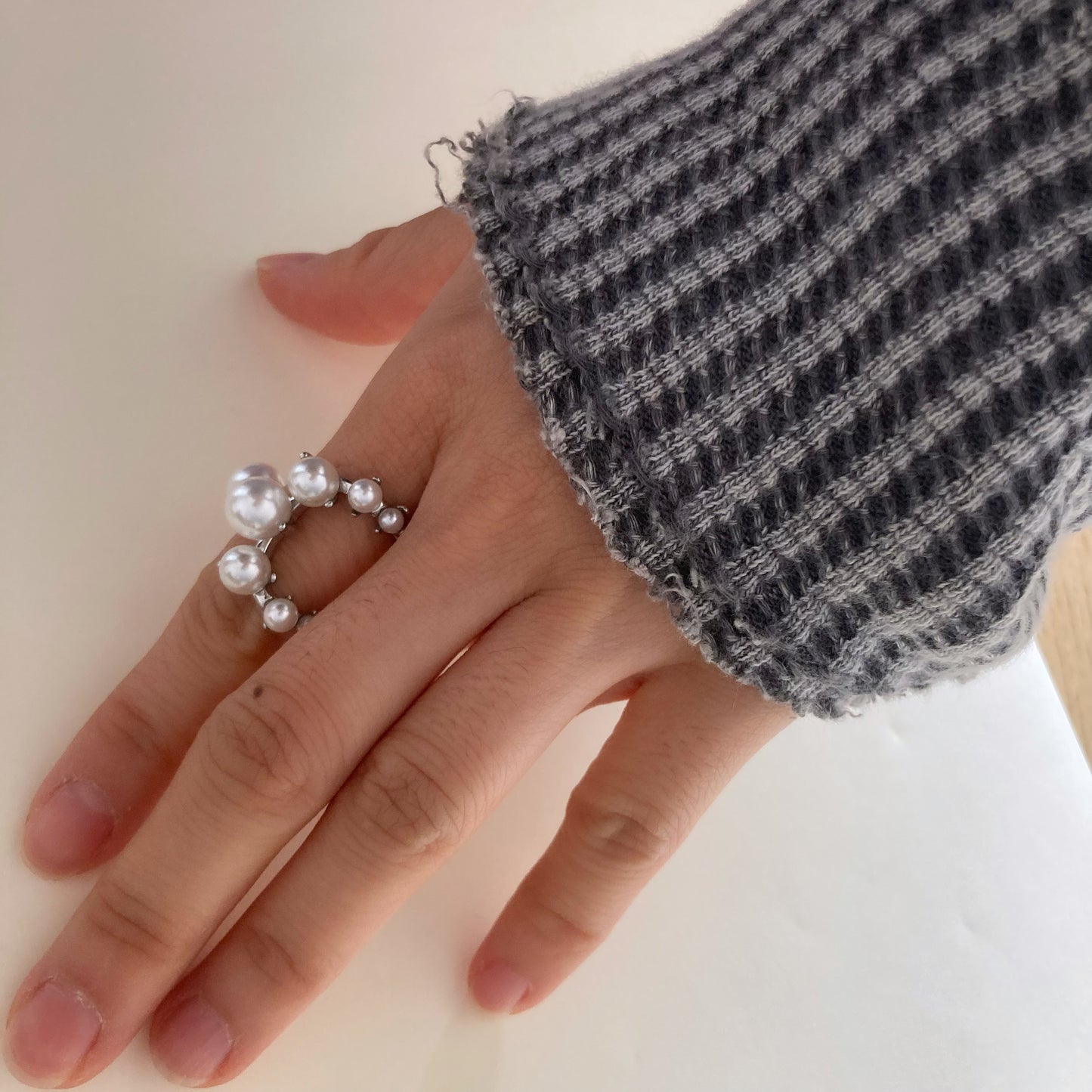 Elegant Pearl Cluster Ring